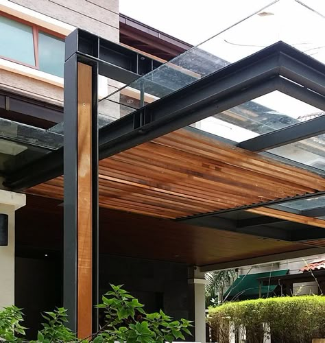 Modern Pergola Patio, Modern Pergola Ideas, Canopies Outdoor, Modern Pergola Designs, Pergola Design Ideas, Modern Canopy, Car Porch, Outdoor Covered Patio, Carport Designs