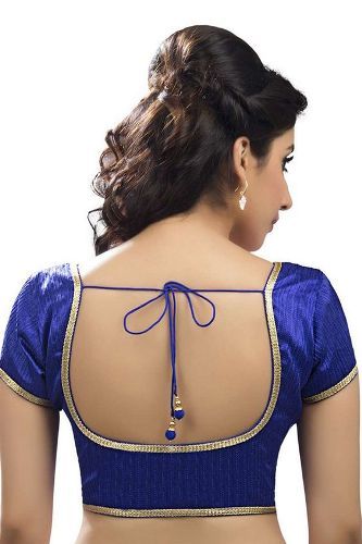 9 Stylish Round Neck Blouse Designs ... Blouse Neck Shape Design, Round Neck Blouse Design, Blouse Designs Back, Neck Shapes, Neck Blouse Designs, Blue Blouse Designs, Round Neck Blouse, Blouse Designs Catalogue, Blouse Ideas