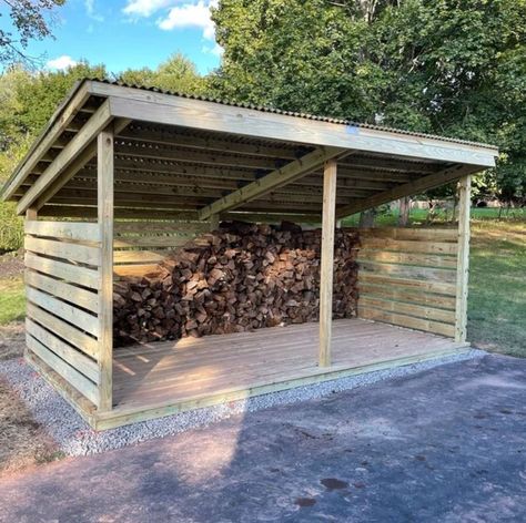 firewood shed diy build plans with material list Firewood Shed Plans, Shed Diy, Firewood Storage Outdoor, Outdoor Firewood Rack, Wood Shed Plans, Cord Wood, Firewood Shed, Wood Storage Sheds, Shed Plan