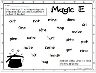 Peterson's Pad: Magic E freebie Teaching Magic E, Magic E Words List, Silent E Activities First Grade, Silent E Anchor Chart First Grade, Magic E Rule Silent E, Magic E Words, Magic E, Cvce Words, First Grade Phonics