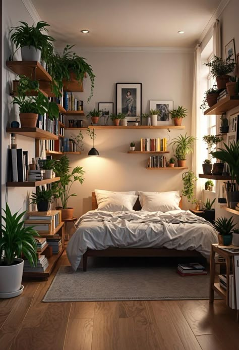 15 Clever Tiny Bedroom Ideas You Must See 39 Tiny Bedroom Ideas, Tiny Bedroom, Apartment Decor Inspiration, Apartment Inspiration, Cozy Room, Room Inspiration Bedroom, Dream House Decor, Cozy Bedroom, Bedroom Inspo