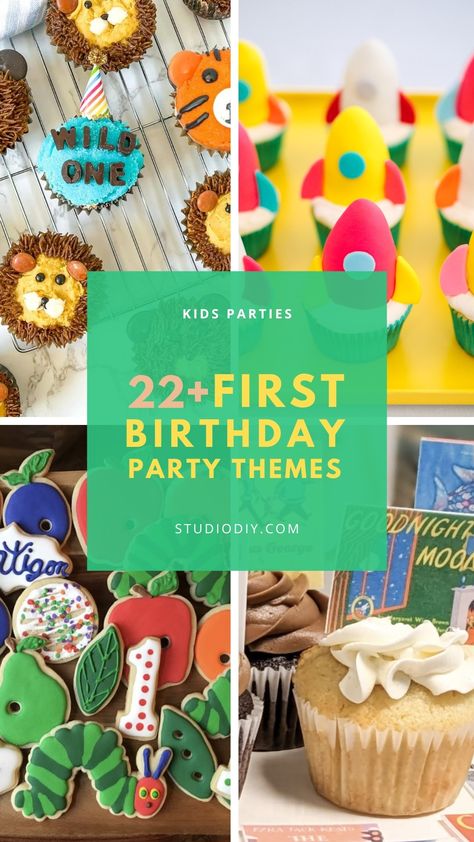 22 Cute First Birthday Themes - Studio DIY Wheel Themed First Birthday, Birthday Themes For 1st Birthday, 1 St Birthday Boy Year Old Themes, 1st Birthday Star Theme, First Birthday March, Unisex First Birthday Party Ideas, 1st Birthday Party Ideas Wild One, Adventure Themed First Birthday, 90s Theme First Birthday Party