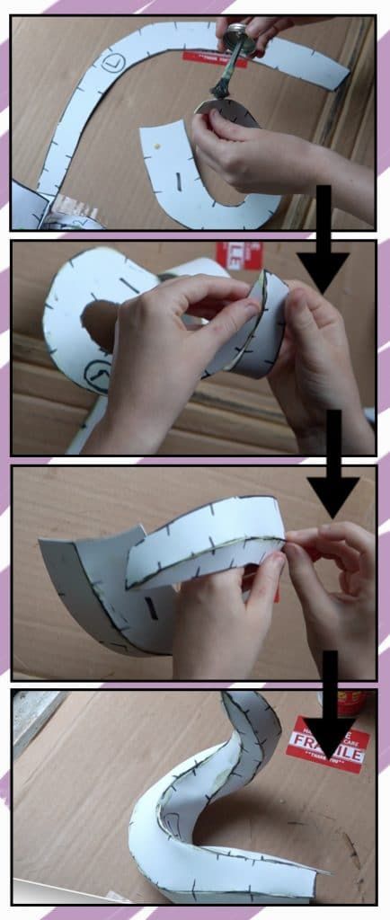 Make Horns For Costume, Cosplay Horns Diy Tutorial, Cosplay Horns Pattern, Diy Tiefling Horns, Diy Dragon Horns, Tiefling Cosplay Diy, Tiefling Horns Diy, Saytr Cosplay Diy, Dnd Cosplay Diy