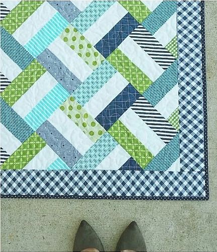 This Quilt is Quick, Easy and Great in Any Color Palette - Quilting Digest Quick Lap Quilts, Strip Quilting Patterns Easy, 6 Color Quilt Pattern, Quilts For Baby Boys, Quilts For Men Patterns Free, Scrappy Baby Quilts, Jelly Roll Quilt Blocks, Fat Quarter Baby Quilt Pattern Free, Project Linus Quilts Free Pattern