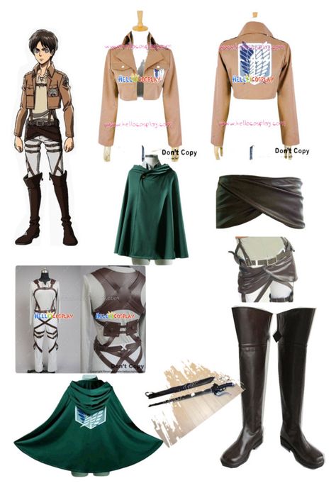 "Attack On Titan" by vida01 ❤ liked on Polyvore featuring women's clothing, women, female, woman, misses and juniors Aot Visualisation, Attack On Titan Clothes, Attack On Titan Uniform, Attack On Titan Outfit, Attack On Titan Costume, Attack On Titan Cosplay, Aot Cosplay, Easy Cosplay, Attack On Titan Aesthetic