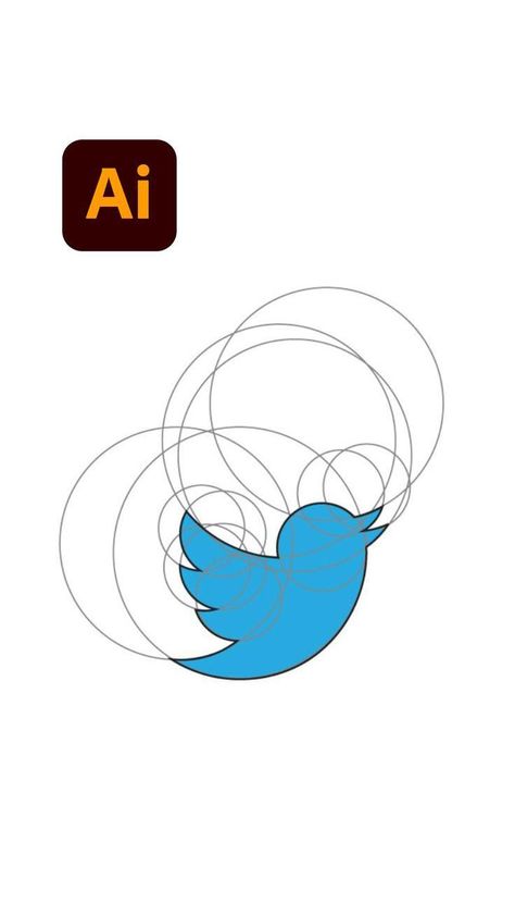 Create Twitter Logo with Golden Ratio Design Golden Ratio Design, Golden Ratio Logo Design, Golden Ratio Art, Golden Ratio In Design, Golden Ratio Logo, Adobe Photoshop Photography, Coreldraw Design, Twitter Logo, Adobe Illustrator Design