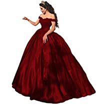 Check this out! Red Quinceanera Dresses With Gold, Wedding Dresses With Sleeves Ball Gown, Ball Gown Wedding Dress Lace, Ball Gown Ideas, Lace Ball Gown Wedding Dress, Applique Prom Dress, Prom Dress Satin, Wedding Dresses Tulle, Prom Dress Ball Gown