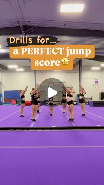 Empire All-Stars Minnesota on Instagram: "Check out some of our AMAZING jump drills that our athletes are working on this summer. The perfect combination of strength and flexibility drills makes the BEST jump sections🤩. Use these to improve and perfect your jumps for the upcoming season, happy training!!💛🖤💛🖤 #season3 #cheer #allstar #jumps #drills #summer #work #empire #stunt #tumble #perfect" Cheer Stunting Drills, Jump Drills For Cheer, Cheer Jump Drills, Cheer Drills, Cheer Jumps, Cheer Workouts, Gymnastics Equipment, Cheer Coach, Cheer Stunts