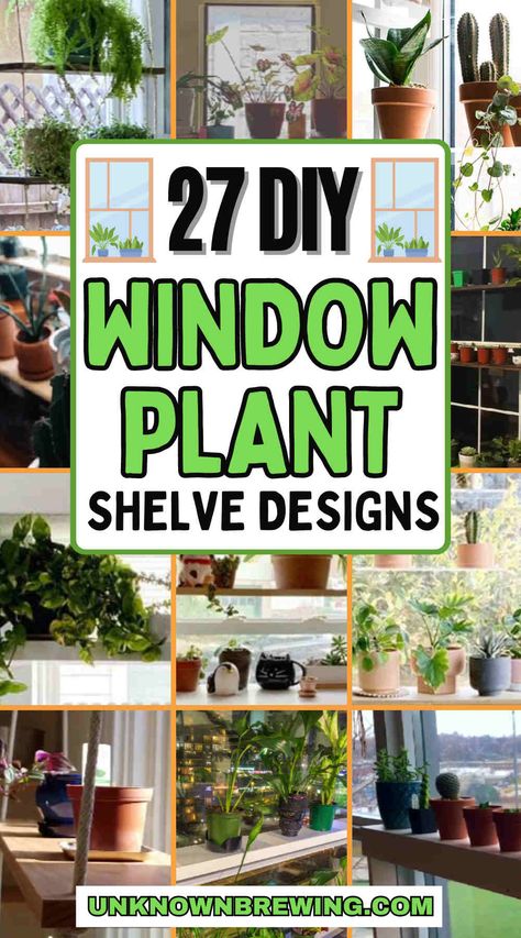 Shelves On Windows For Plants, Large Window Plant Shelf, Bay Window For Plants, Diy Plant Shelf Indoor Window Shelves, Diy Window Shelves, Big Window Plant Display, Sliding Glass Door Plant Shelf, Diy Window Plant Shelf Ideas, Plant Stand Indoor Window