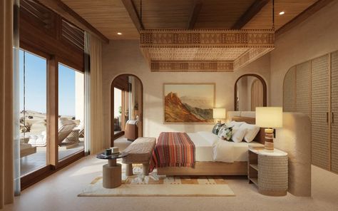 Saudi Arabia Hotel Room & Suite Accommodations | Six Senses Saudi Arabia Hotel, Hotel Room Suite, Add A Room, Six Senses, Foster Partners, The Red Sea, Sea Colour, Desert Oasis, Creature Comforts