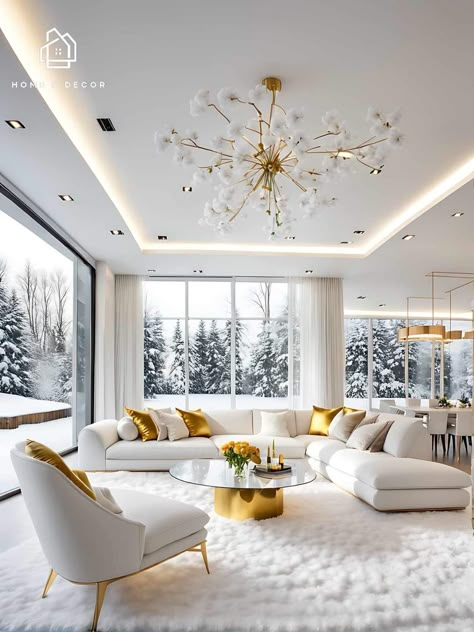 White Theme Living Room, Cream And Gold Living Room, Living Room Designs Modern Luxury, Living Room Designs Modern, Living Room Beige, Luxe Living Room, Cozy Living Room Design, White Lounge, Luxury Living Room Decor