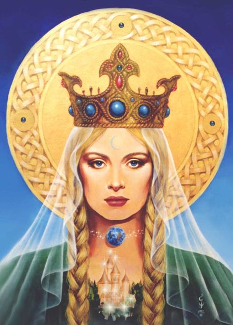 Celtic Madonna by Elizabeth Kyle Angus And Julia Stone, Goddess Guidance Oracle, Oracle Cards Decks, Tarot Cards For Beginners, Celtic Gods, Angel Oracle Cards, Oracle Card Reading, Celtic Goddess, Oracle Reading