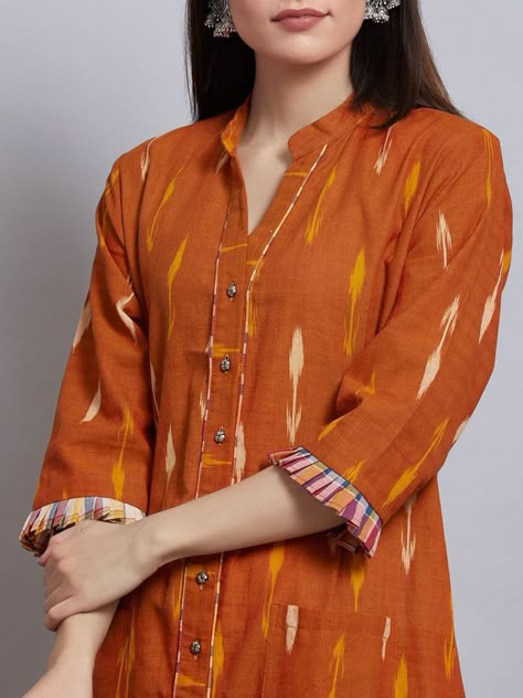 Printed Kurti Designs, Neck Patterns, Indian Kurti Designs, Churidar Neck Designs, Kurti Sleeves Design, New Kurti Designs, Churidar Designs, Latest Kurti, Designer Kurti Patterns