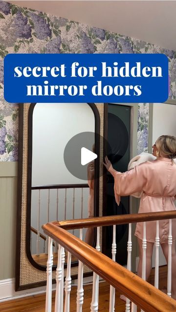 dream loft studios on Instagram: "The secret behind secret mirror doors - heavy duty drawer slides!" Murphy Mirror Door, Drawer Slide Door, Diy Sliding Mirror Door, Hidden Door Behind Mirror, Secret Room Behind Mirror, Secret Door Mirror, Mirror Secret Door, Secret Sliding Door, Hidden Door Mirror