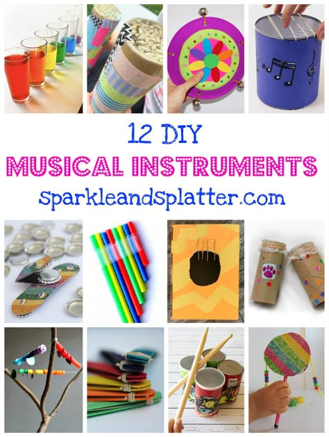 Make your own DOY musical instruments! Craft Instruments, Musical Instruments To Make, Craft Musical Instruments, Make Instruments, Make Musical Instruments For Kids, Making Instruments Preschool, Instrument Crafts Preschool, Make Your Own Instruments, Preschool Instruments