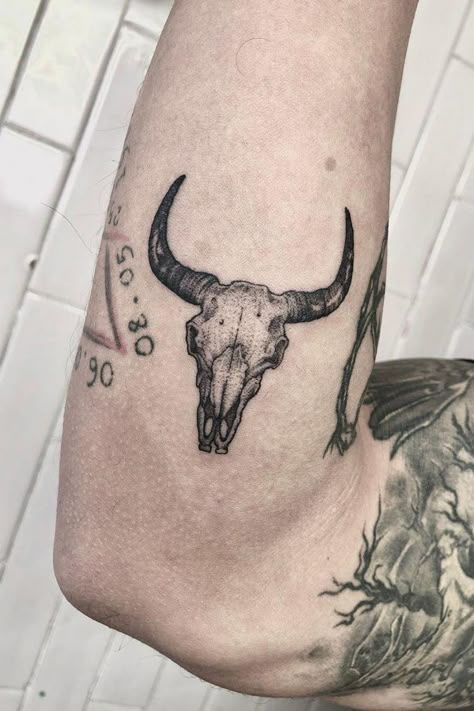 Bull Skull Tattoo, Aggrogoth Tattoo, Western Sleeve, Cow Skull Tattoos, Western Tattoo, Bull Skull Tattoos, Cowboy Tattoos, Bull Tattoos, Taurus Tattoos