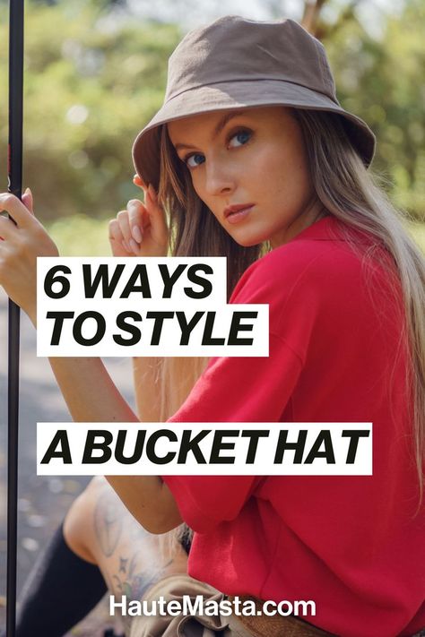 easy and simple ways to wear a bucket hat How To Style A Bucket Hat, Hat With Short Hair, Hat With Braids, Curly Hair Up, Two French Braids, Bucket Hat Outfit, Short Hair Up, Bucket Hat Women, Hat Outfit