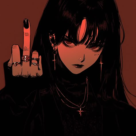 Anime Goth, رعب نفسي, Gothic Anime, Dark Art Illustrations, Cartoon Profile Pics, Dark Anime, Cute Anime Pics, Funky Art, Anime Artwork