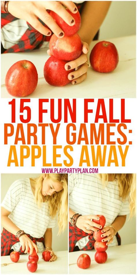 Use apples and pumpkins in these fun fall party games Fun Fall Party Games, Harvest Party Games, Thanksgiving Games For Adults, Fall Party Games, Fall Festival Games, Fall Harvest Party, Fall Carnival, Apple Festival, Festival Games