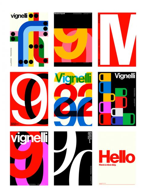 Colorful Typography Poster, Subway Graphic Design, Contrast Graphic Design, Graphic Design Composition, New Year Graphic Design, Famous Graphic Designers, Portfolio Typography, Typography Composition, Vignelli Design