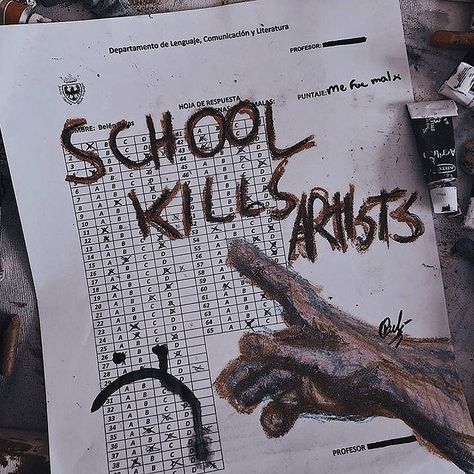 School Kills Artists, Graffiti Quotes, Meaningful Drawings, 캐릭터 드로잉, 영감을 주는 캐릭터, Book Art Drawings, Sketchbook Art Inspiration, Drawing Tips, Art Sketchbook