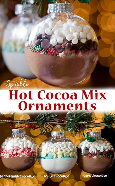 Diy Hot Cocoa Mix, Hot Cocoa Ornaments, Joululahjat Diy, Christmas Gifts Diy Homemade, Diy Gifts For Christmas, Diy Hot Cocoa, Cocoa Gift, Hot Cocoa Mix, Christmas Gifts Diy