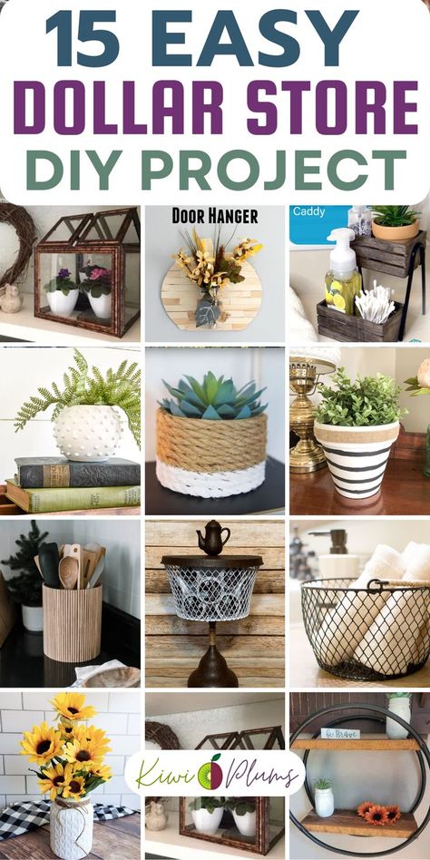 If you have been looking for something interesting to do with your free time, we have some great DIY project ideas. The days of scouring the internet for new and exciting DIY projects are over. We have put together 15 Dollar Store DIY projects that are sure to inspire all of those weekend warriors out there looking for something to do with their time. Upscale Dollar Tree Diy, Diy Dollar Store Crafts For Home Decor, Easy Diy Crafts For Home Decor, Dollar Tree Diy Home Decor Ideas, Dollar Tree Home Decor Ideas Diy, Dollar Tree Home Decor Ideas, Dollar Store Diy Decor, Diy Dollar Store Crafts Projects, Arts And Crafts Home Decor