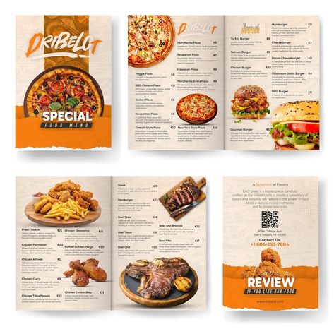 Pizza Restaurant Menu Design, Restaurant Menu Card Design Creative, Seafood Menu Design Ideas, Pizzeria Menu Design, Fast Food Menu Design Ideas, Food Brochure Design Creative, Food Menu Design Ideas Layout, Pizza Menu Design Ideas, Menu Card Design Ideas