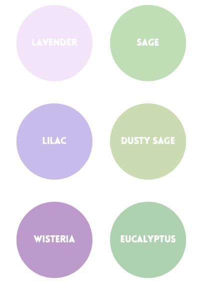 Wisteria Wedding Colors, Lilac Wedding Colors, Lilac Wedding Themes, Lavender Color Scheme, Lavender Wedding Colors, Sage Color Palette, Sage Wedding Colors, Lavender Color Palette, Lavender Wedding Theme