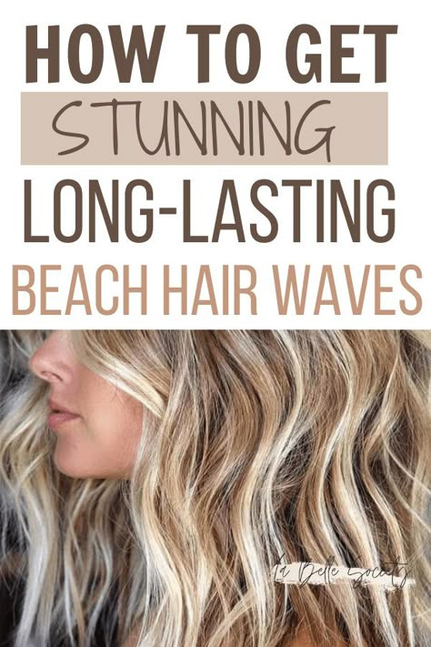 Beach Waves Permanent, Hair Wand Waves, Long Lasting Beach Waves, How To Do Beach Waves For Thick Hair, Beach Waves For Fine Hair, Fine Hair Beach Waves, Best Curlers For Beach Waves, Beachy Wave Hairstyles, Be Achy Waves Long Hair