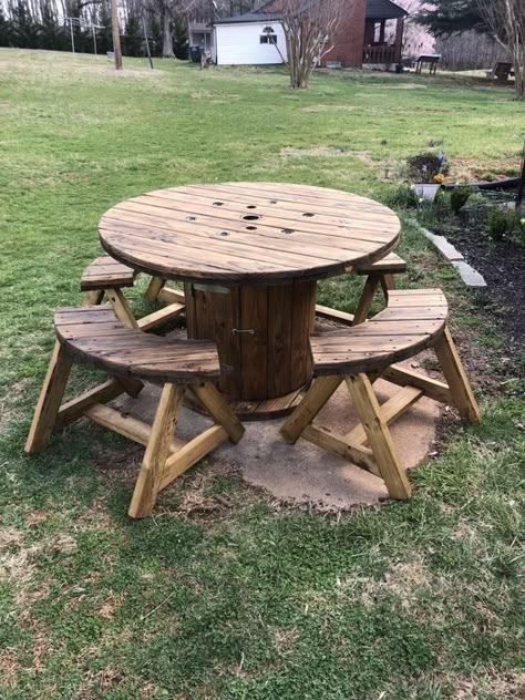 Wooden Spool Patio Table : 9 Steps (with Pictures) - Instructables Wood Spool Tables, Wire Spool Tables, Large Wooden Spools, Cable Spool Tables, Wooden Spool Tables, Wooden Cable Spools, Wooden Spool Projects, Spool Table, Spool Furniture