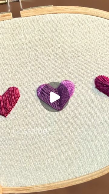 Shalu ❤️ Embroidery artist on Instagram: "Join my upcoming Hand Embroidery Workshop for learning beautiful Embroidery stitches 🌸  DM @___gossamer__ for more details 📌  Hand Embroidery Heart Shape stitched using beautiful Fly Stitch 💜 Learn Hand Embroidery with @___gossamer__ everyday 🪡  Detailed tutorial is available on my YouTube channel "Embroidery by Gossamer"  Channel Link in Bio 📌  #flystitch #heartshape #basicembroidery #bordados  #embroidery #heart #heartembroidery #heartshaped #art #bordados #frenchknots #frenchknot #learnembroidery #embroiderystitches #embroiderylove #basicembroidery #bordados #bordadomanual #hoopart #threadwork" Heart Hand Embroidery, How To Embroider A Heart, Embroidery Stitches Videos, Embroider Heart, Heart Embroidery Patterns, Embroidery Fill Stitches, Hand Embroidery Heart, Heart Embroidery Designs, Embroidery Learning