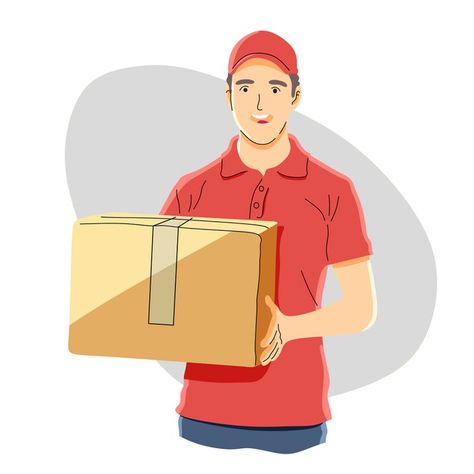 Delivery Man Illustration, Delivery Illustration, Furniture Graphic, Express Logo, Carrying Boxes, Bag Illustration, Man Illustration, Boy Illustration, Alphabet Activities Preschool