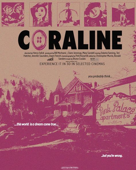 Coraline Poster Vintage, Wall Prints Movies, Poster Prints Colorful, How To Print Posters For Free, Movie Posters In Room, Where To Get Posters, Poster Prints Movies, Vintage Posters Movie, Do The Right Thing Poster