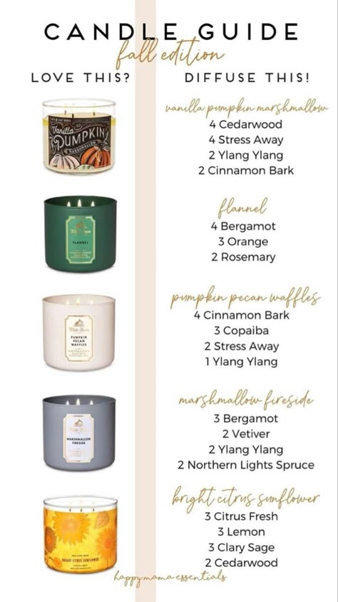 Popular Candle Scents Essential Oils, Ditch And Switch Candle Guide, Copycat Candle Scent Recipes, Candle Fragrance Recipes, Candle Making Scent Recipes, Candle Guide, Essential Oil Candle Blends, Essential Oil Candle Recipes, Best Candle Scents