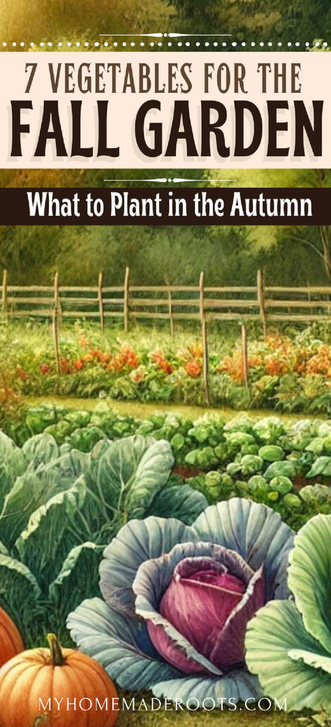 Plan your fall garden with these 7 easy vegetables! From nutrient-rich beets to crisp cabbage, these cool-season crops thrive in the autumn months. Perfect for beginners and seasoned gardeners alike, fall gardening offers fresh produce and fewer pests. #FallGardening #GrowYourOwn #VegetableGarden #GardeningTips #Homesteading #CoolSeasonCrops Fall Crops Vegetable Garden, Fall Homestead, Planting In The Fall, Fall Vegetables To Plant, Autumn Gardening, Fall Vegetable Garden, Homesteading Life, Vegetables To Plant, Fall Crops