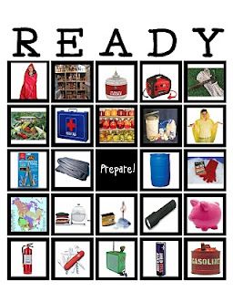 READY bingo - it's bingo for emergency preparedness!  So loving this! Emergency Preparedness Food Storage, History Website, Cub Scout Activities, Family Home Evening Lessons, Follow The Prophet, Elderly Activities, Scout Activities, Emergency Preparation, Family Home Evening