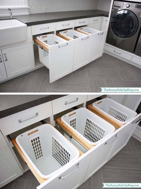 37 Amazingly clever ways to organize your laundry room Room Storage Diy, Basement Laundry Room, Dream Laundry Room, Desain Pantry, Basement Laundry, Laundry Room Layouts, Laundry Room Renovation, Laundry Design, Bilik Air