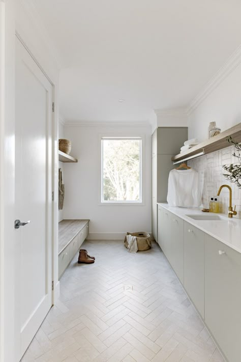 Laminex Seed, Laundry Inspiration, Orange Photography, Laundry Mudroom, Laundry Doors, Villa Interior, Mudroom Laundry Room, Neoclassical Interior, Laundry Room Renovation