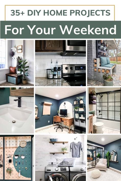 35+ DIY Home Projects You Can Tackle This Weekend - Making Manzanita Frugal Decor, Project House, Diy Furniture Ideas, Weekend Projects, Diy Home Projects, Home Improvement Ideas, Cheap Decor, Functional Furniture, Beautiful Home Decor