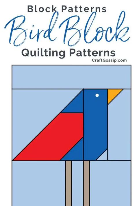 Bird Quilt Patterns, Bird Quilt Blocks, Paper Pieced Quilt Patterns, Barn Quilt Designs, Spring Quilts, Quilt Block Patterns Free, Quilt Square Patterns, Sampler Quilts, Bird Quilt