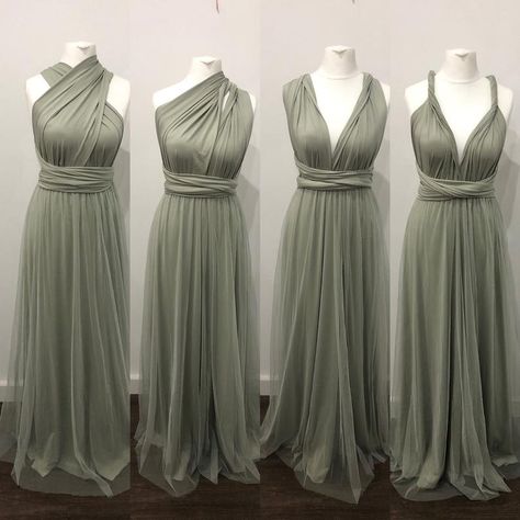 Green Multiway Bridesmaid Dress, Sage Green Infinity Bridesmaid Dresses, Grecian Style Bridesmaid Dresses, Tulle Infinity Dress Bridesmaid, Sage Green Multiway Bridesmaid Dresses, Fossil Bridesmaid Dresses, Green Bridesmades Dresses, Fossil Green Bridesmaid Dresses, Greek Bridesmaid Dresses