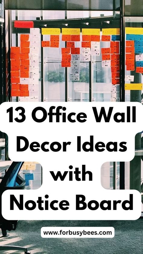 13 Unique Office Bulletin Board Ideas Wall Design Ideas Creative, Office Cork Board Ideas, Corporate Office Wall Design, Notice Board Decoration Ideas, Bulletin Board Ideas For Work Offices, Office Notice Board, Career Bulletin Boards, Information Bulletin Boards, Office Bulletin Board Ideas