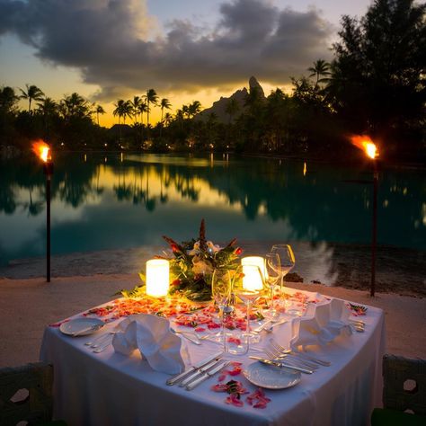 The St. Regis Bora Bora Resort on Instagram: “The private Lagoonarium dinner for two. What is your special occasion? • #borabora #srbb #stregisborabora #romantic #sunset • 📷:…” St Regis Bora Bora, Bora Bora Vacation, Bora Bora Island, Bora Bora Honeymoon, Bora Bora Resorts, Dream Dates, Dream Honeymoon, Dream Vacations Destinations, Honeymoon Ideas