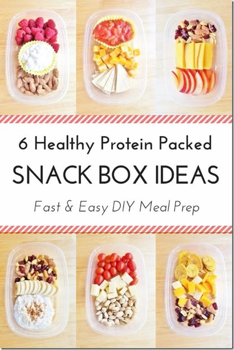 Protein Boxes, Snack Box Ideas, Protein Box, Pancakes Protein, Snacks Diy, Easy Recipes For Dinner, Healthy Protein Snacks, Prepared Meals, Protein Dinner