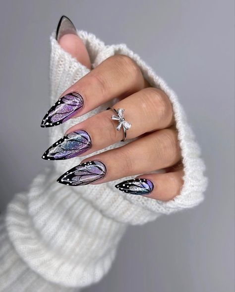 Butterfly Nail Designs, Butterfly Nails, Purple Nail Designs, Happy Nails, Purple Nail, Rainbow Nails, Butterfly Nail, Nail Designs Glitter, Fabulous Nails