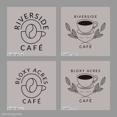 Bloxburg Apartment Decals, Roblox Hospital, Bloxburg Starbucks, Starbucks Bloxburg, Cafe Decal, City Bloxburg, Bloxburg Ids, Decal Codes Bloxburg, Bloxburg Cafe