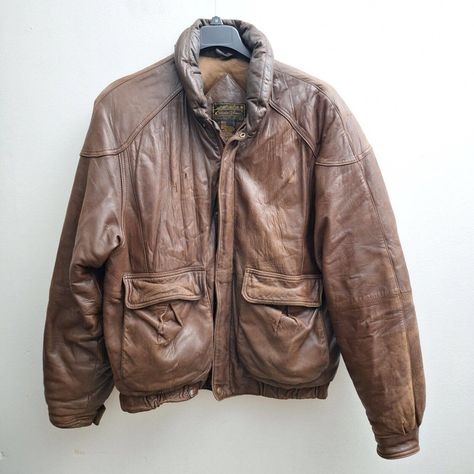 Vintage brown leather jacket