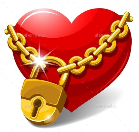 Closed Heart by mari_pazhyna | GraphicRiver Smiley Symbols, Heart Emoticon, Heart Smiley, Girly Frame, Photo Collage Design, Smiley Emoji, Love Lock, Heart Lock, I Love Heart