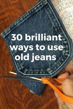 Recycled Denim Crafts, Old Jeans Projects, Blue Jean Crafts, Jeans Projects, Denham Jeans, Jean Projects, Denim Recycle, Blue Jean Quilts, Jean Ideas